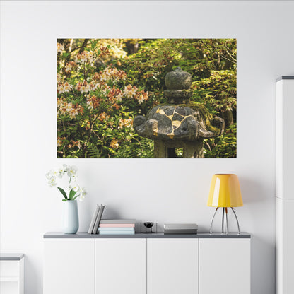 Spring Stone Lantern Gold Repair Canvas Art | Beautiful Decor