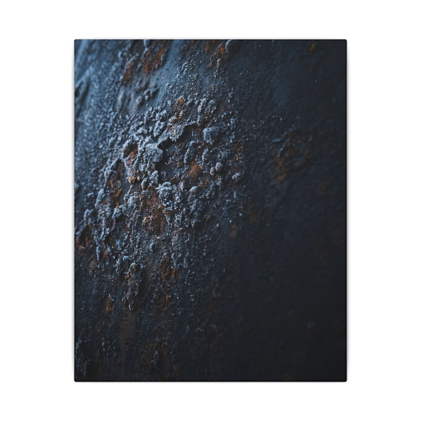 Rust Patina Canvas Art | Winter Dark Japandi Shadow Zen Art