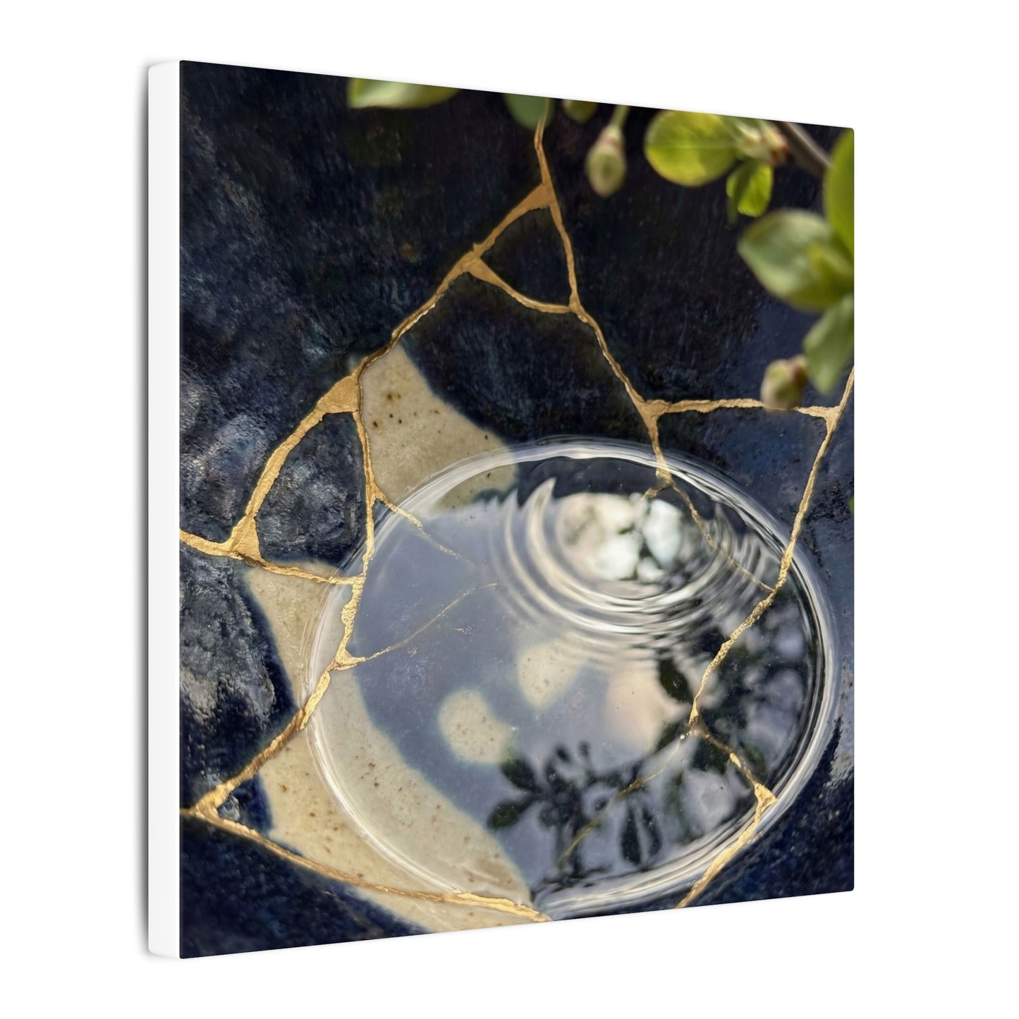 Water Ripple Spring Canvas Art | Kintsugi Beautiful Design