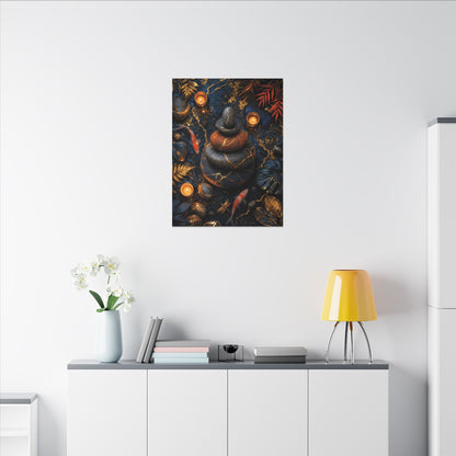 Summer River Stones Gold Vein Canvas Art | Resilient Decor