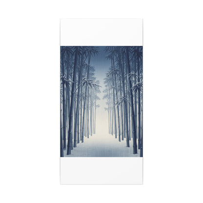 Bamboo Grove Canvas Art | Winter Zen Ukiyo E Inspired Art