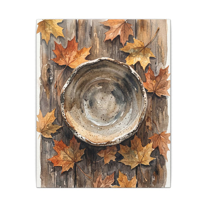 Ma Ceramic Bowl Canvas Art - Japandi Watercolor