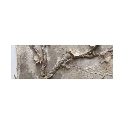 Summer Cherry Blossom Texture Canvas Art | Earthy Decor