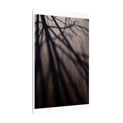 Dark Japandi Shadow Play in Dawn | Moody Minimal Canvas Art