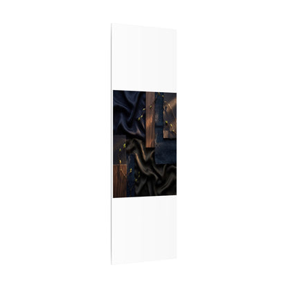 Silk Drape Spring Canvas Art | Dark Japandi Moody Design
