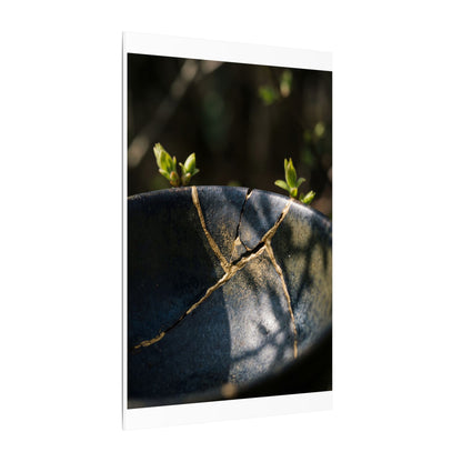 Seijaku Broken Pottery Canvas Art - Dark Japandi Shadow Zen