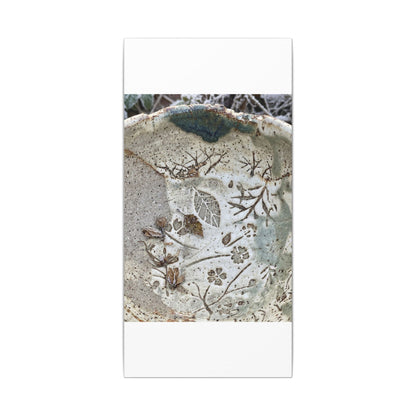 Ceramic Bowl Winter Canvas Art | Japandi Earthy Design