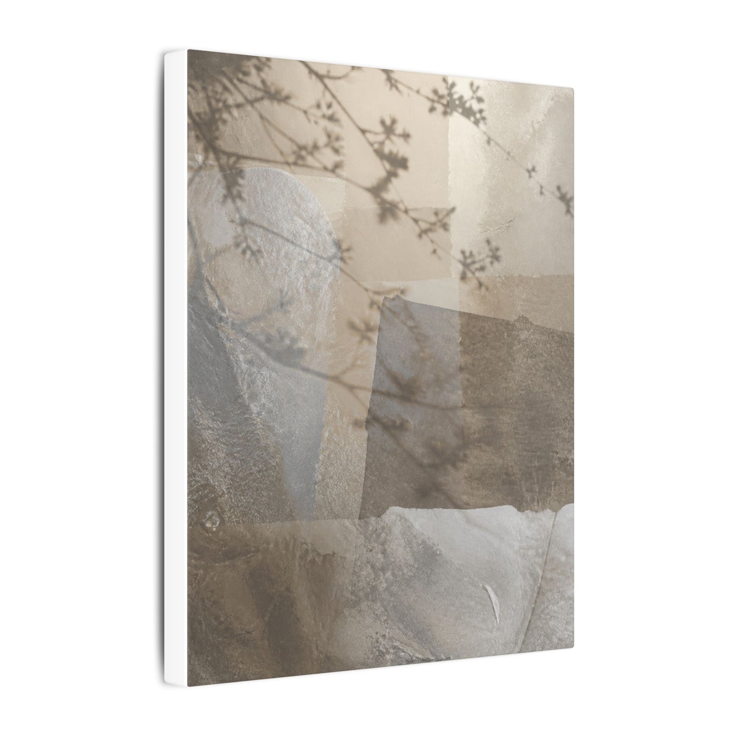 Neutral Shadow Play Canvas Art - Texture Japandi