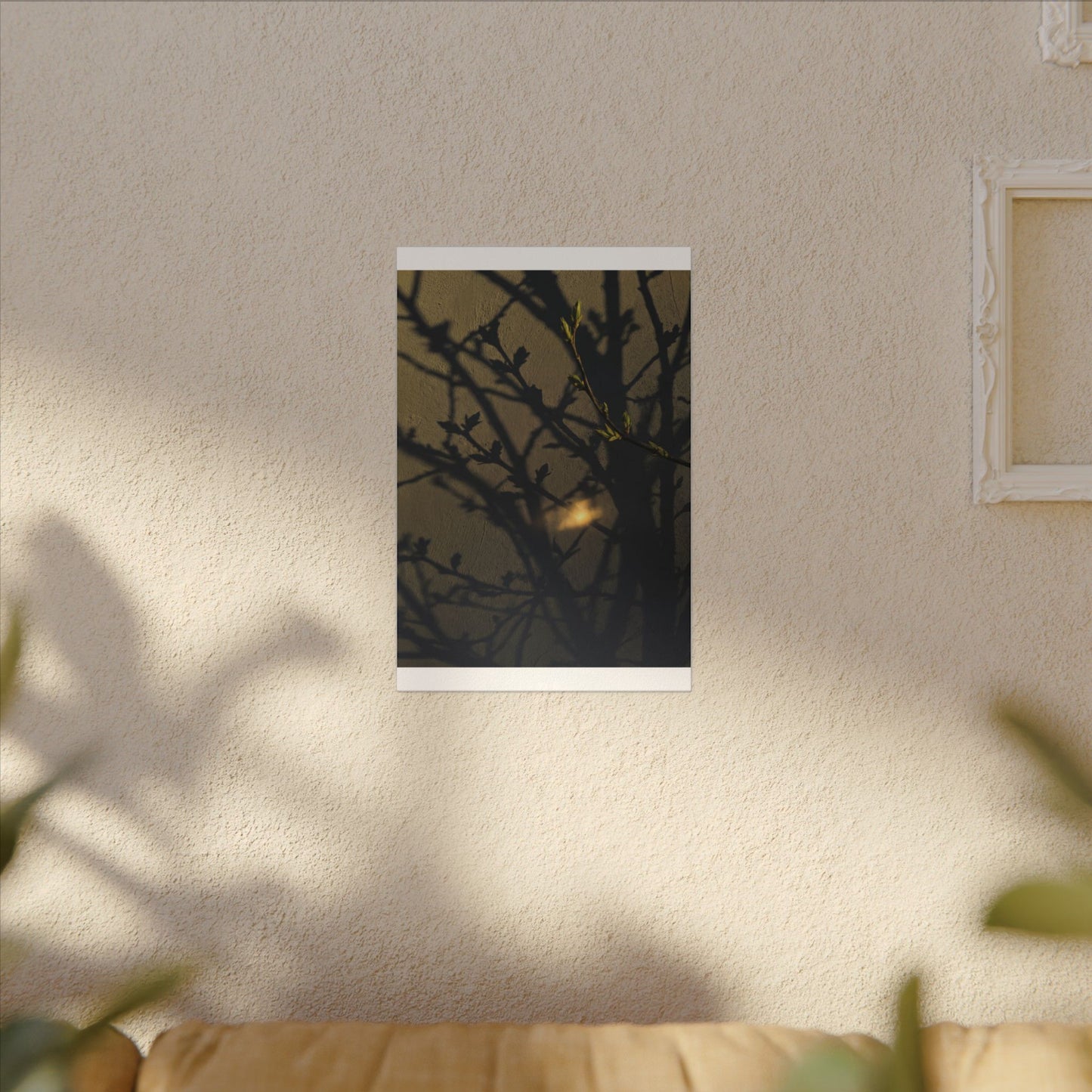 Bold Shadow Play Canvas Art - Moody Minimal Dark Japandi