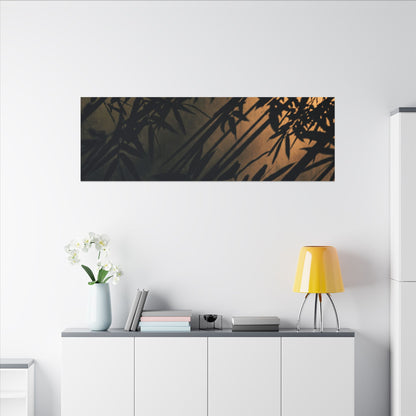 Sophisticated Shadow Play Canvas Art - Shadow Zen Dark Japandi