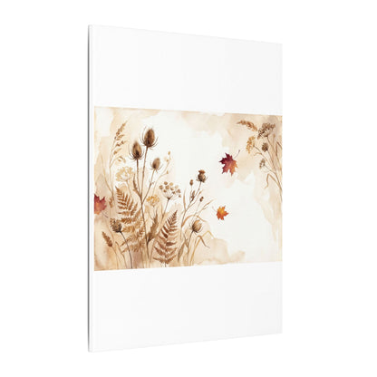 Dried Flowers Canvas Art | Autumn Japandi Watercolor Art