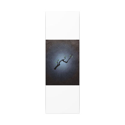 Ink Brushstroke Canvas Art | Spring Dark Japandi Moody Minimal Art