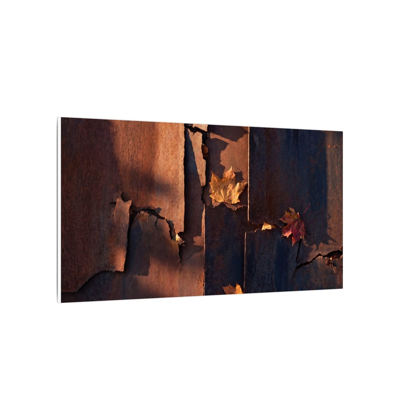 Seijaku Rust Patina Canvas Art - Dark Japandi Shadow Zen
