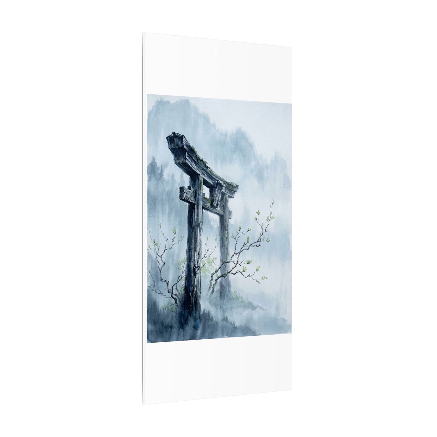 Torii Gate Canvas Art | Spring Zen Sumi E Art