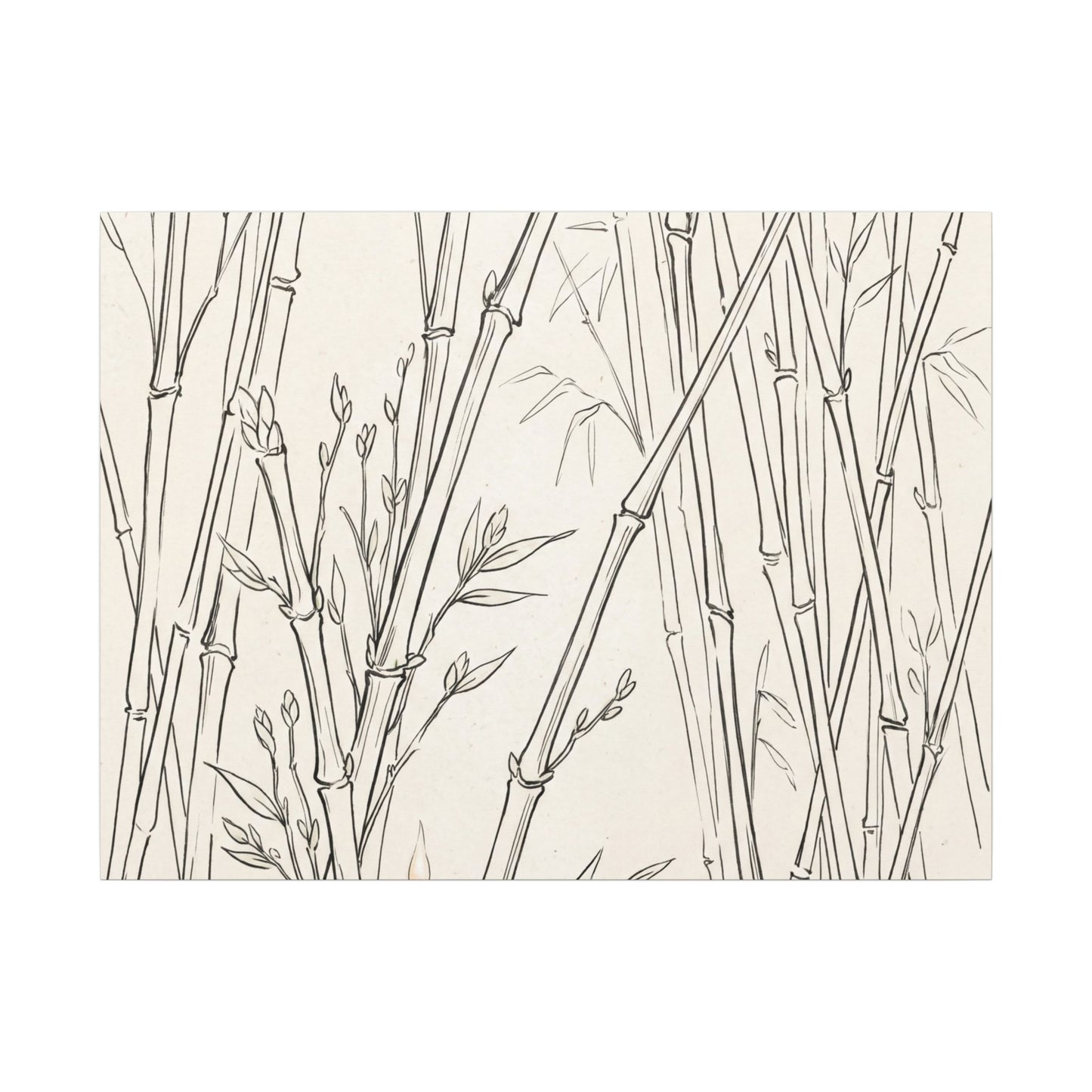 Candlelight Bamboo Grove Canvas Art - Japandi Fukinsei