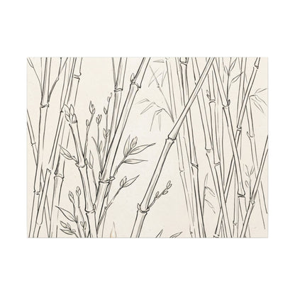 Candlelight Bamboo Grove Canvas Art - Japandi Fukinsei