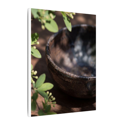 Ceramic Bowl Shadow Zen Canvas Art | Moody Dark Japandi Art