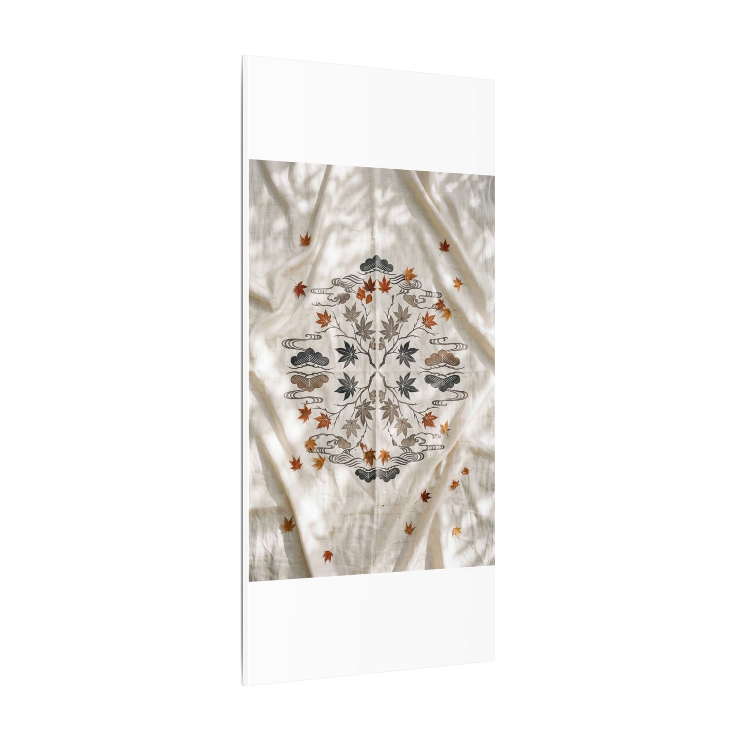 Elegant Silk Drape Canvas Art - Japanese Pattern Japandi