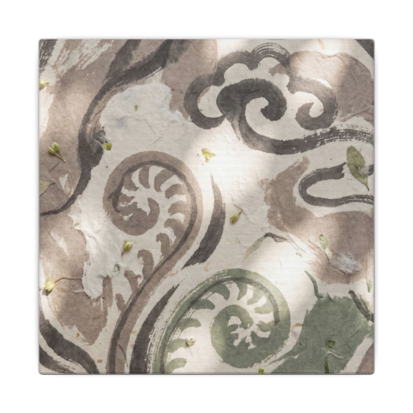 Dappled Ink Brushstroke Canvas Art - Japandi Ma