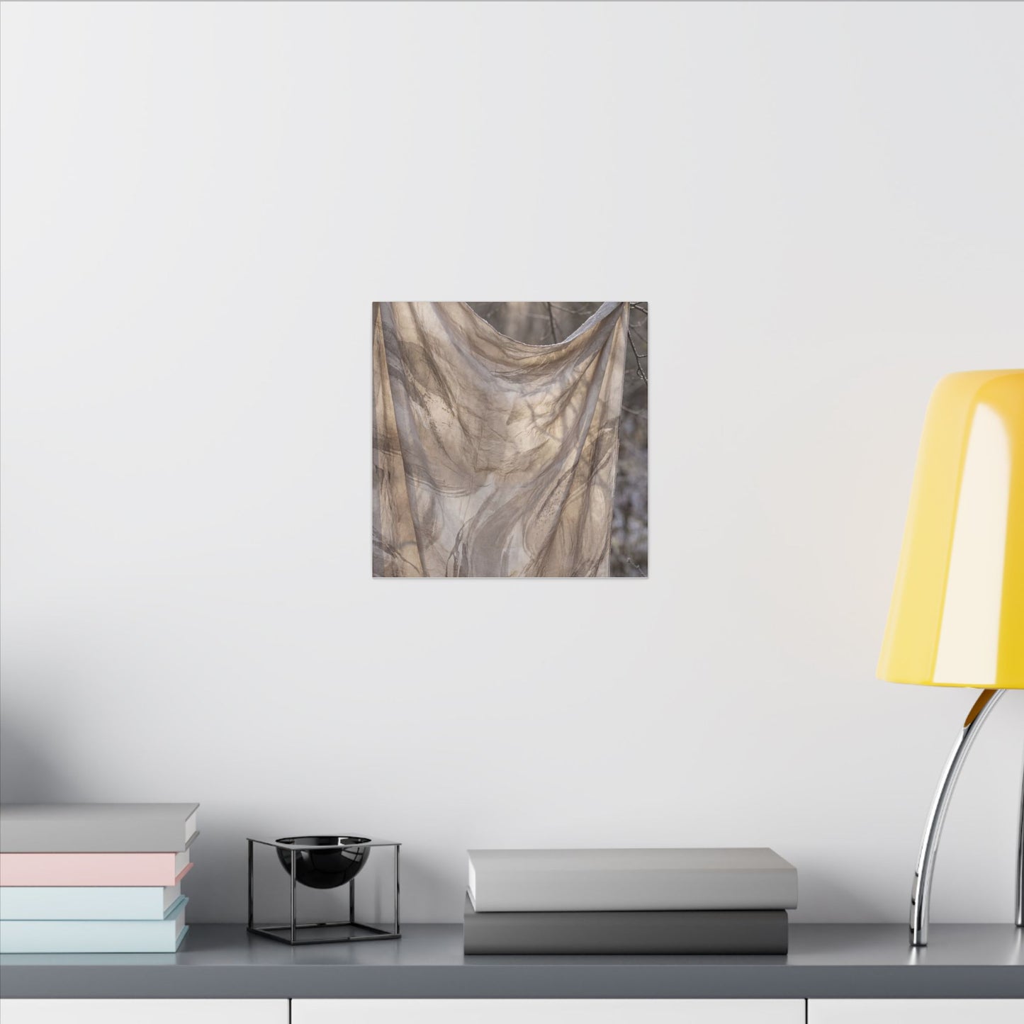 Ma Silk Drape Canvas Art - Japandi Japanese Pattern