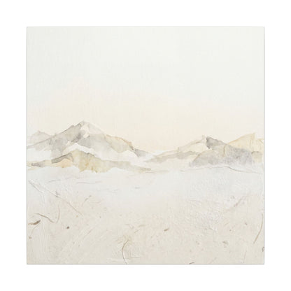 Mountain Mist Winter Canvas Art | Japandi Warm Design
