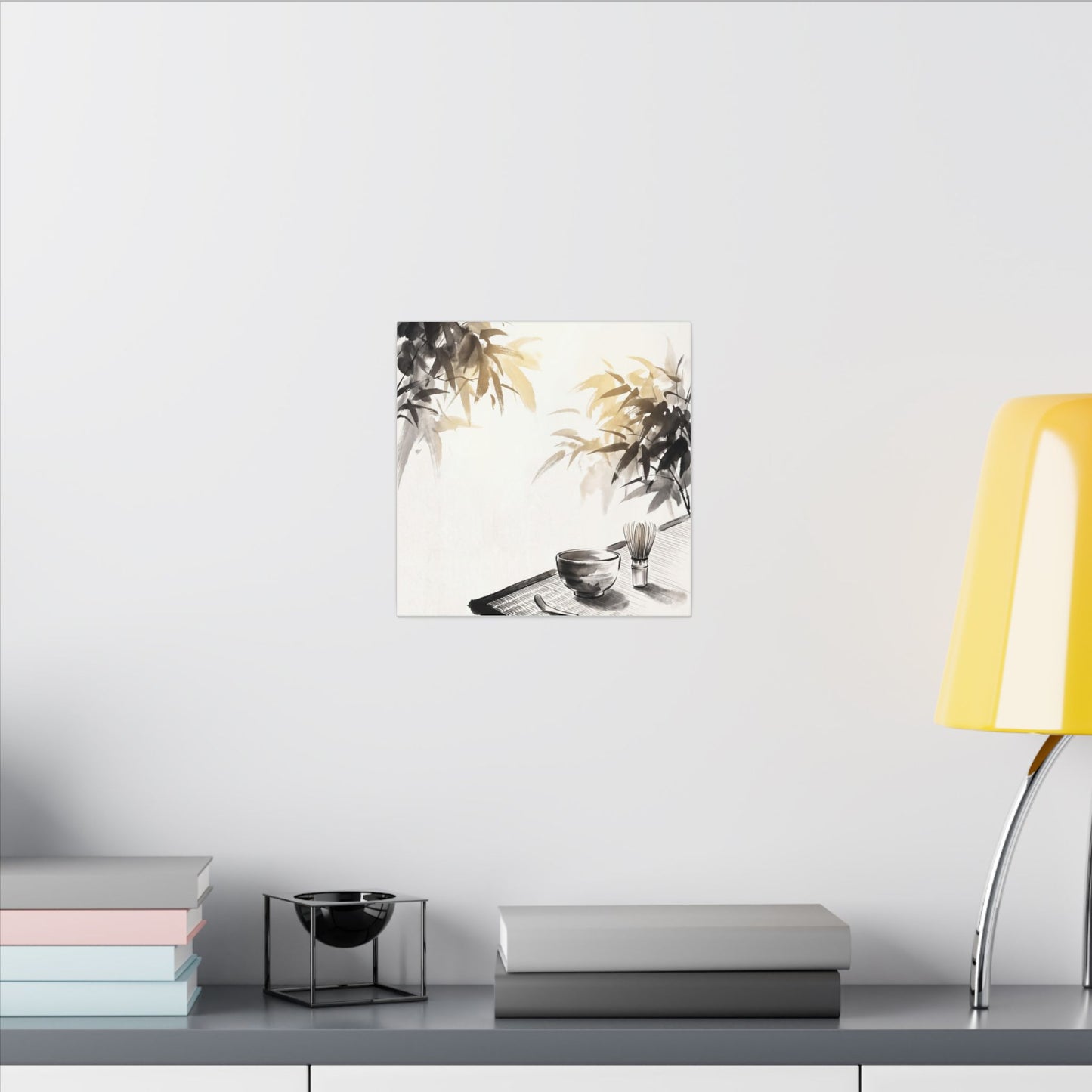 Tea Ceremony Sumi E Canvas Art | Serene Zen Art