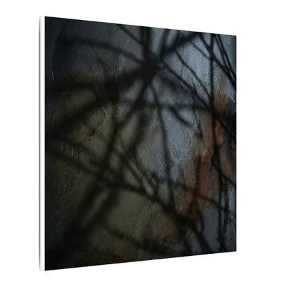 Shadow Play Dark Texture Canvas Art | Sophisticated Dark Japandi Art