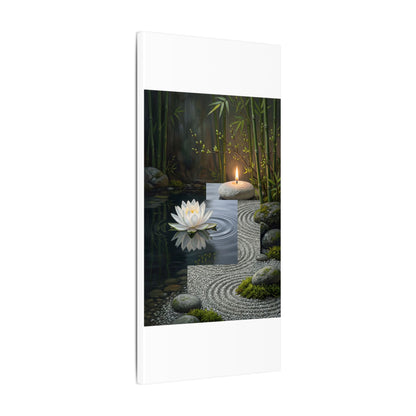 Candlelight Lotus Flower Canvas Art - Zen Kanso