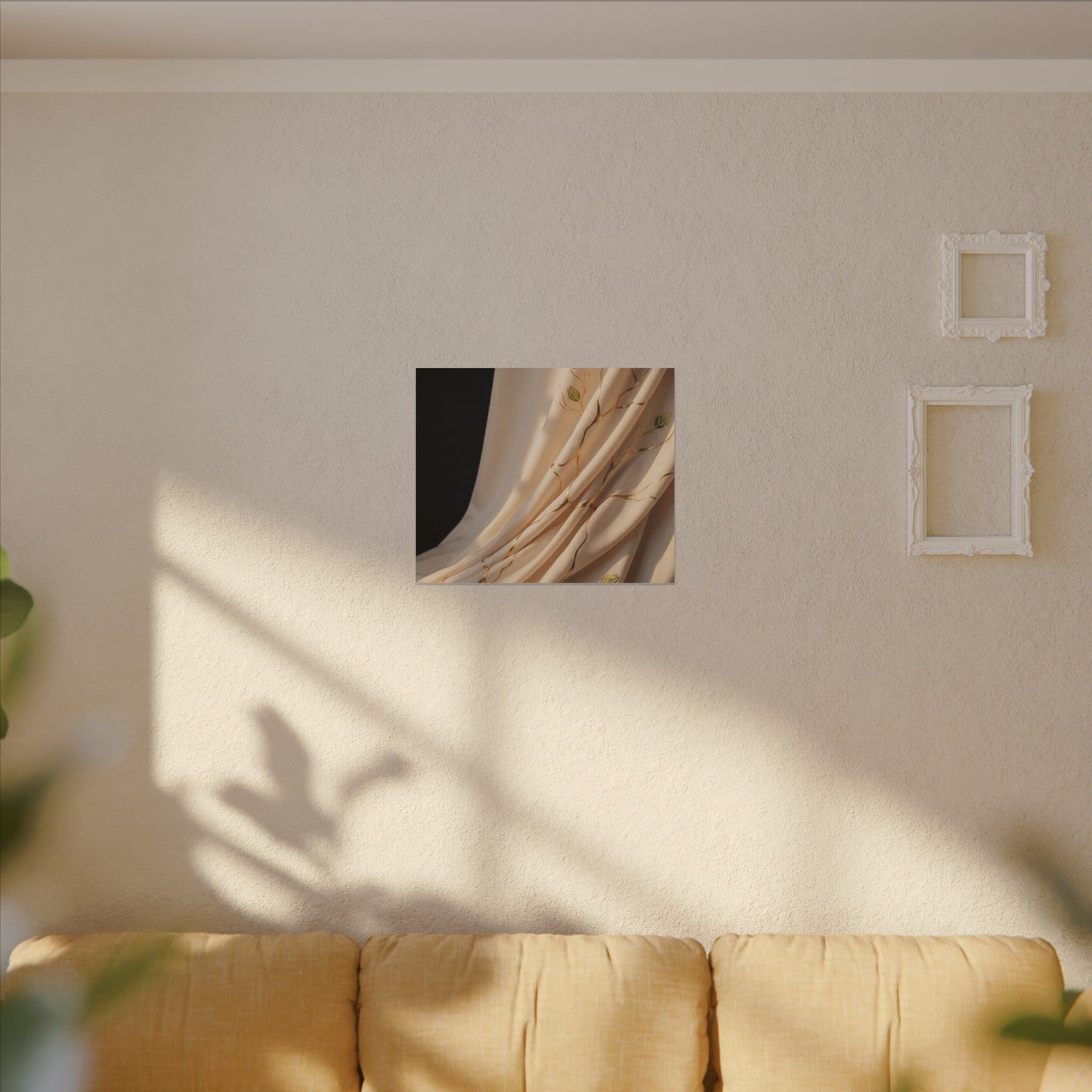 Golden Hour Silk Drape Canvas Art - Kintsugi Fukinsei