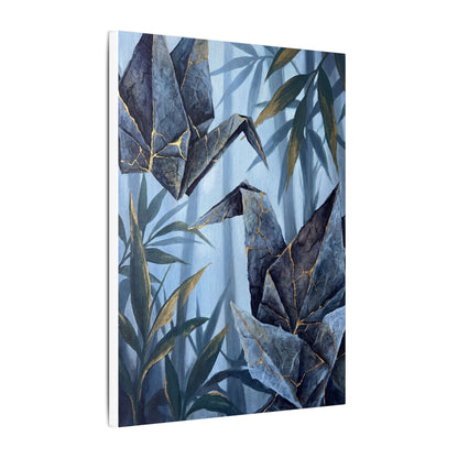 Paper Fold Canvas Art | Summer Kintsugi Crackle Gold Art