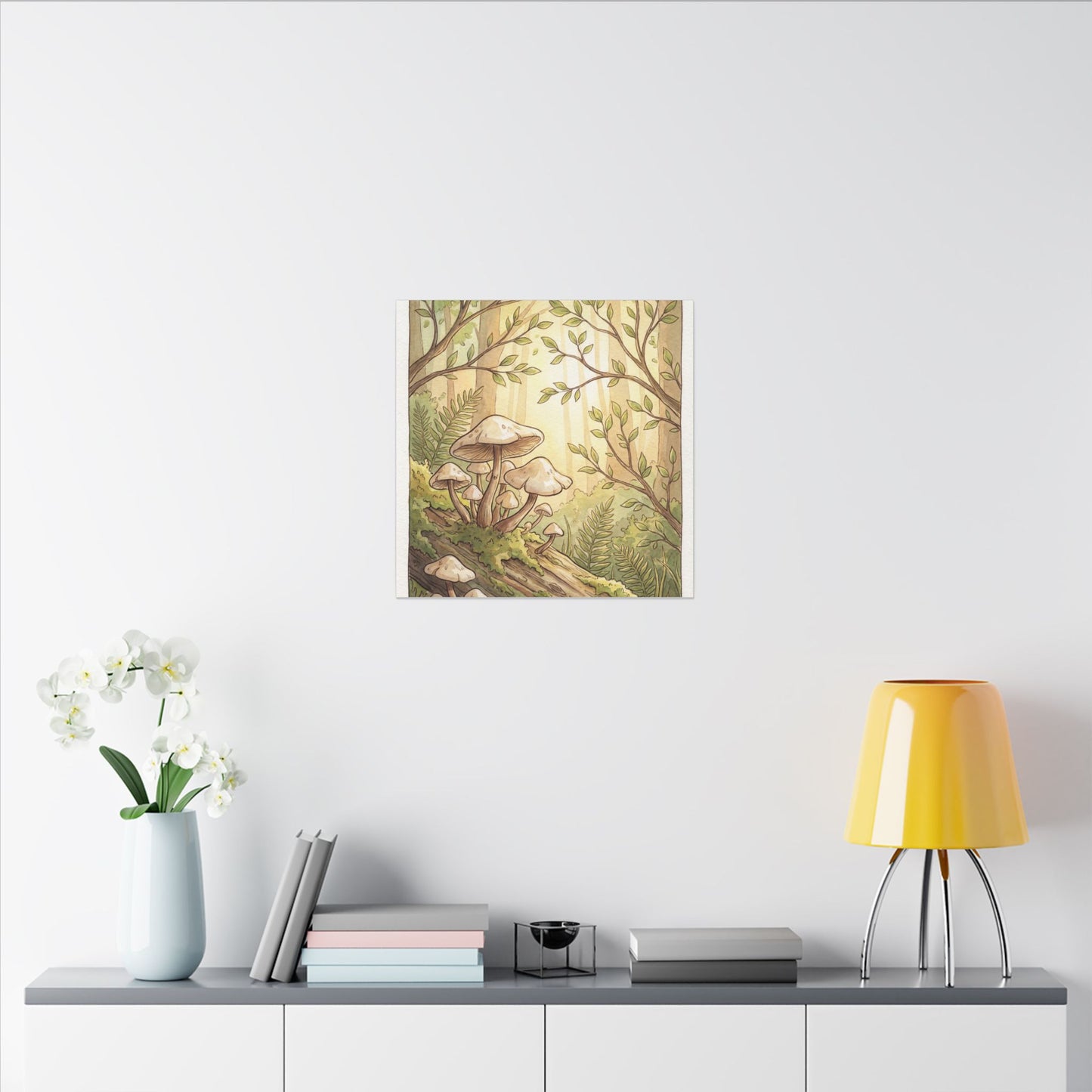 Spring Wild Mushrooms Mushroom Illustration Canvas Art | Cozy Decor
