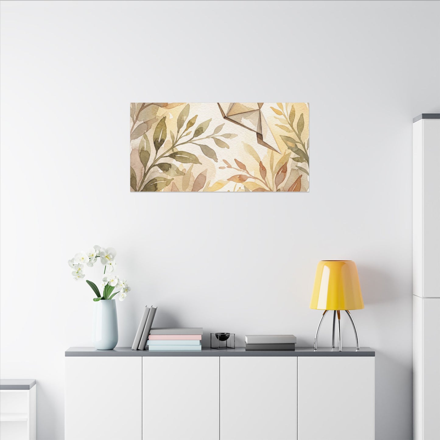 Fukinsei Paper Fold Canvas Art - Japandi Watercolor