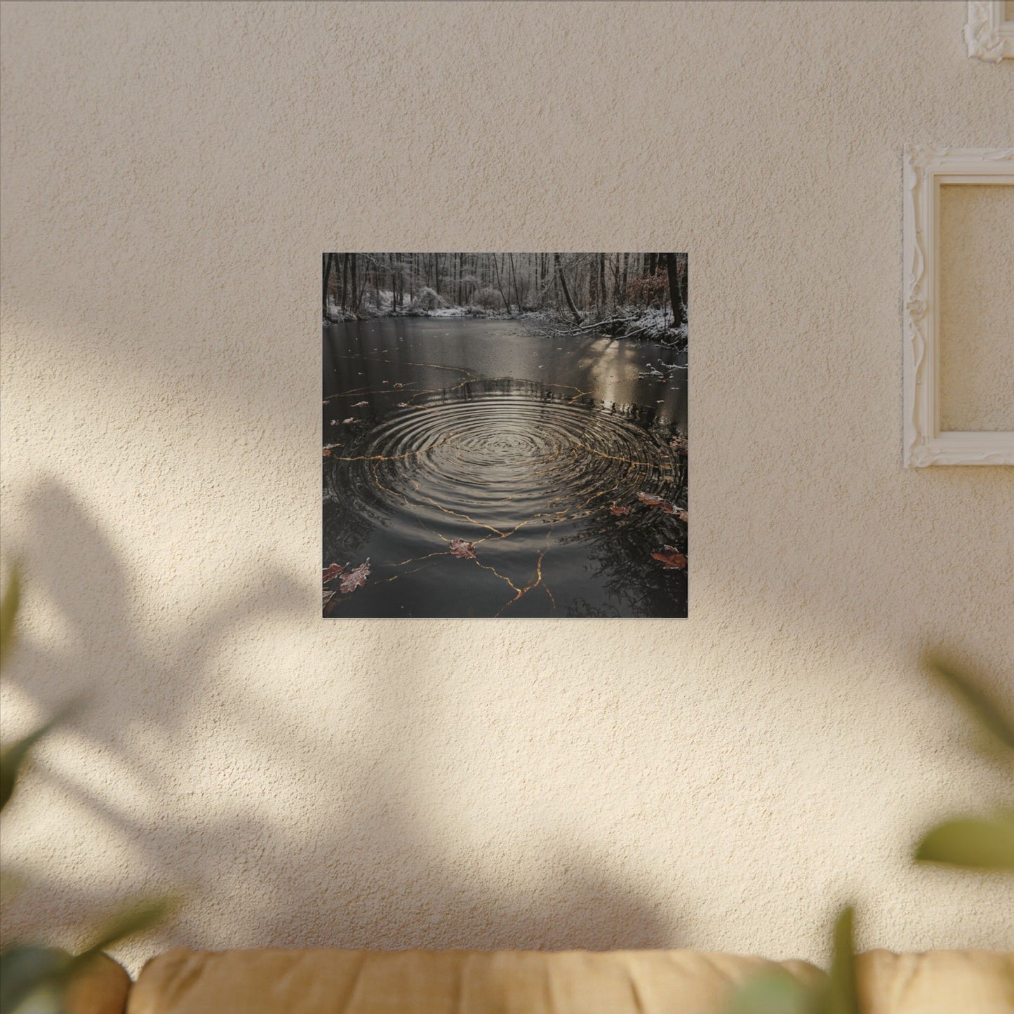 Water Ripple Broken Beauty Canvas Art | Artful Kintsugi Art