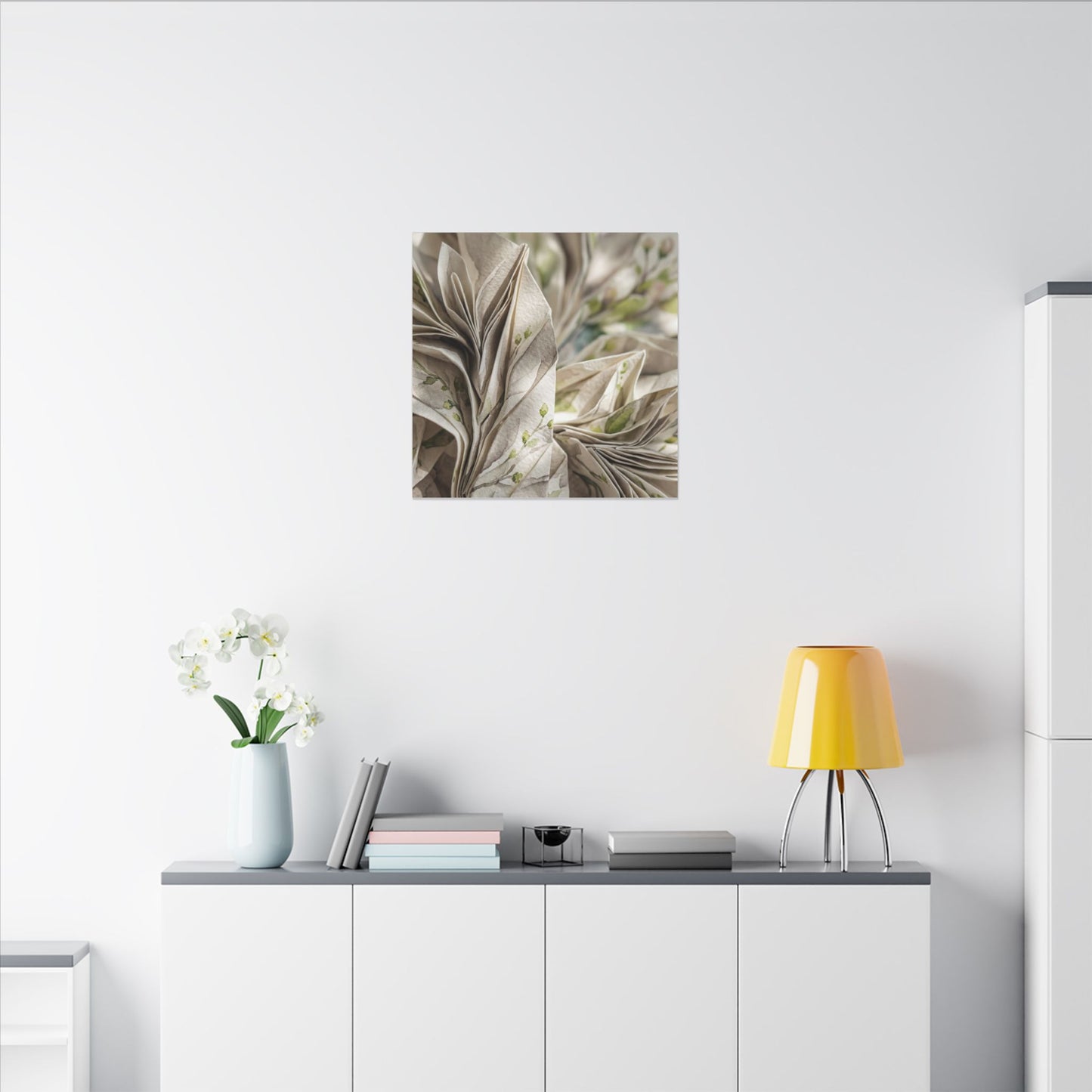 Fukinsei Paper Fold Canvas Art - Japandi Watercolor