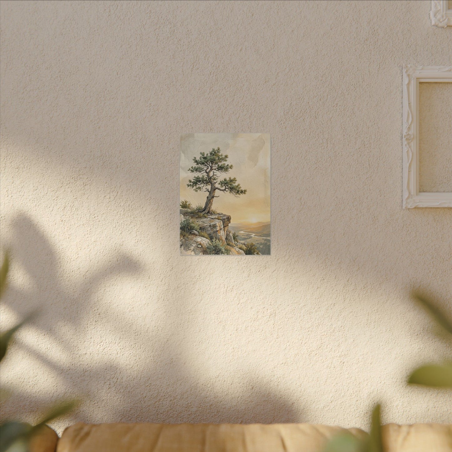 Pine Tree Canvas Art | Summer Japandi Texture Art