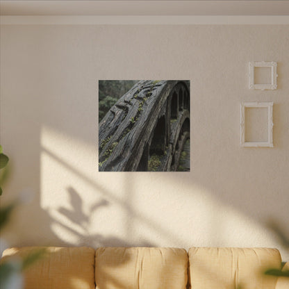 Overcast Wooden Bridge Canvas Art - Japandi Kanso