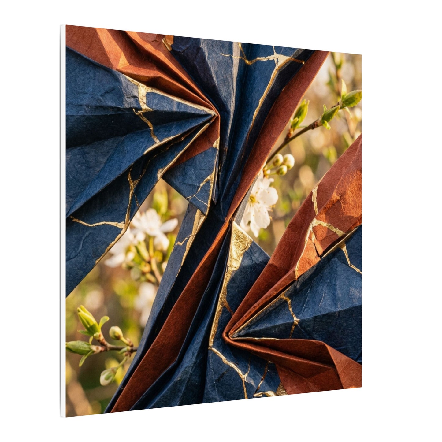 Golden Hour Paper Fold Canvas Art - Kintsugi Ma