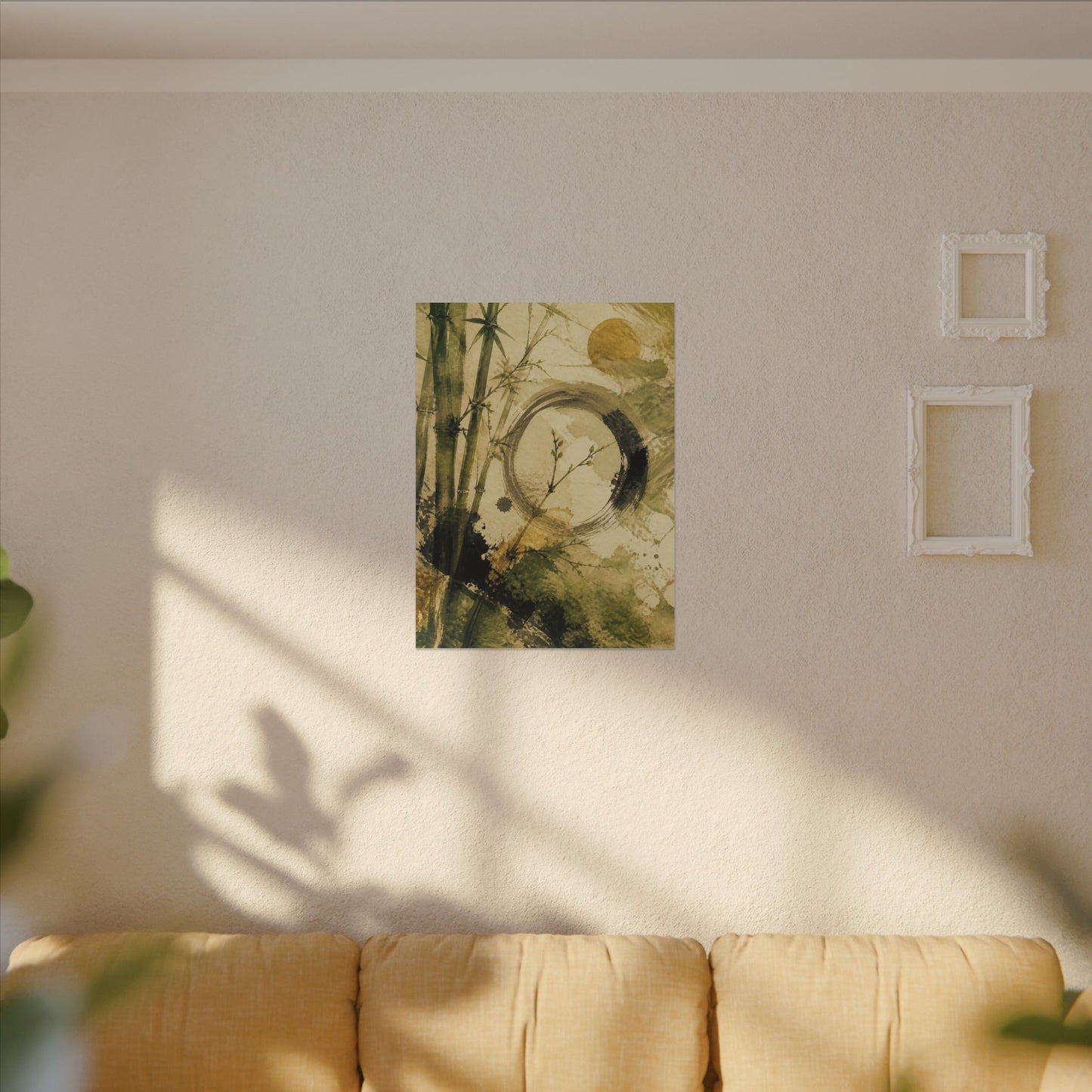 Ink Brushstroke Sumi E Canvas Art | Calm Zen Art