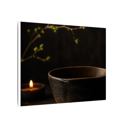 Moody Ceramic Bowl Canvas Art - Shadow Zen Dark Japandi