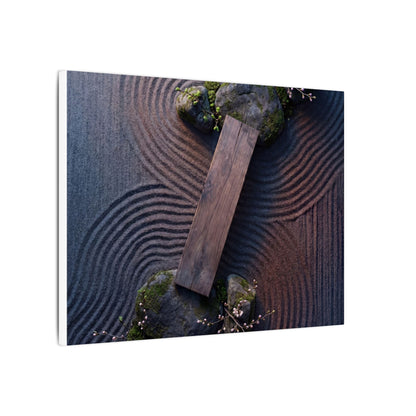 Spring Rock Garden Moody Minimal Canvas Art | Atmospheric Decor