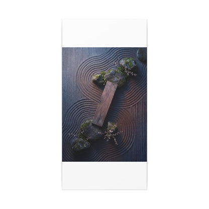 Spring Rock Garden Moody Minimal Canvas Art | Atmospheric Decor