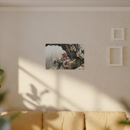 Pine Tree Autumn Canvas Art | Japandi Earthy Design
