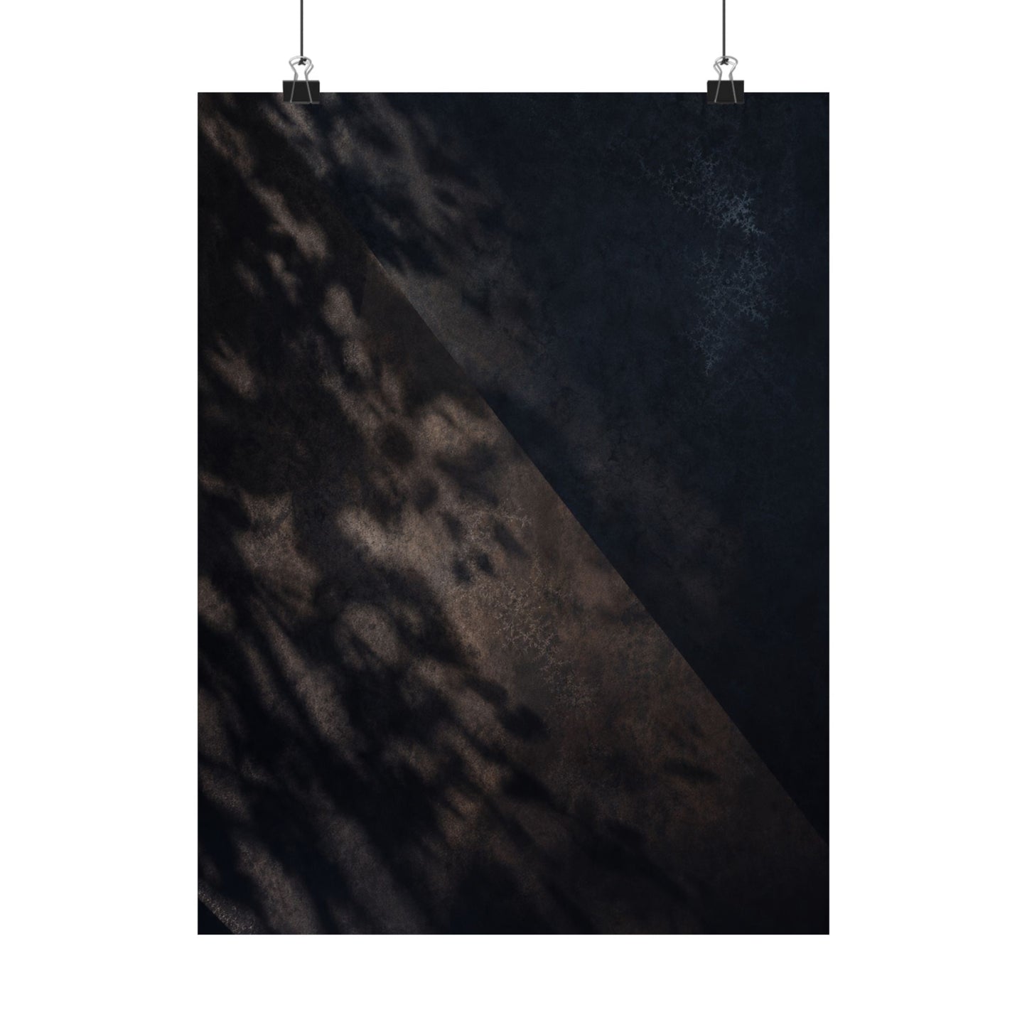 Moody Shadow Play Wall Art Print - Moody Minimal Dark Japandi
