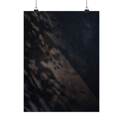 Moody Shadow Play Wall Art Print - Moody Minimal Dark Japandi