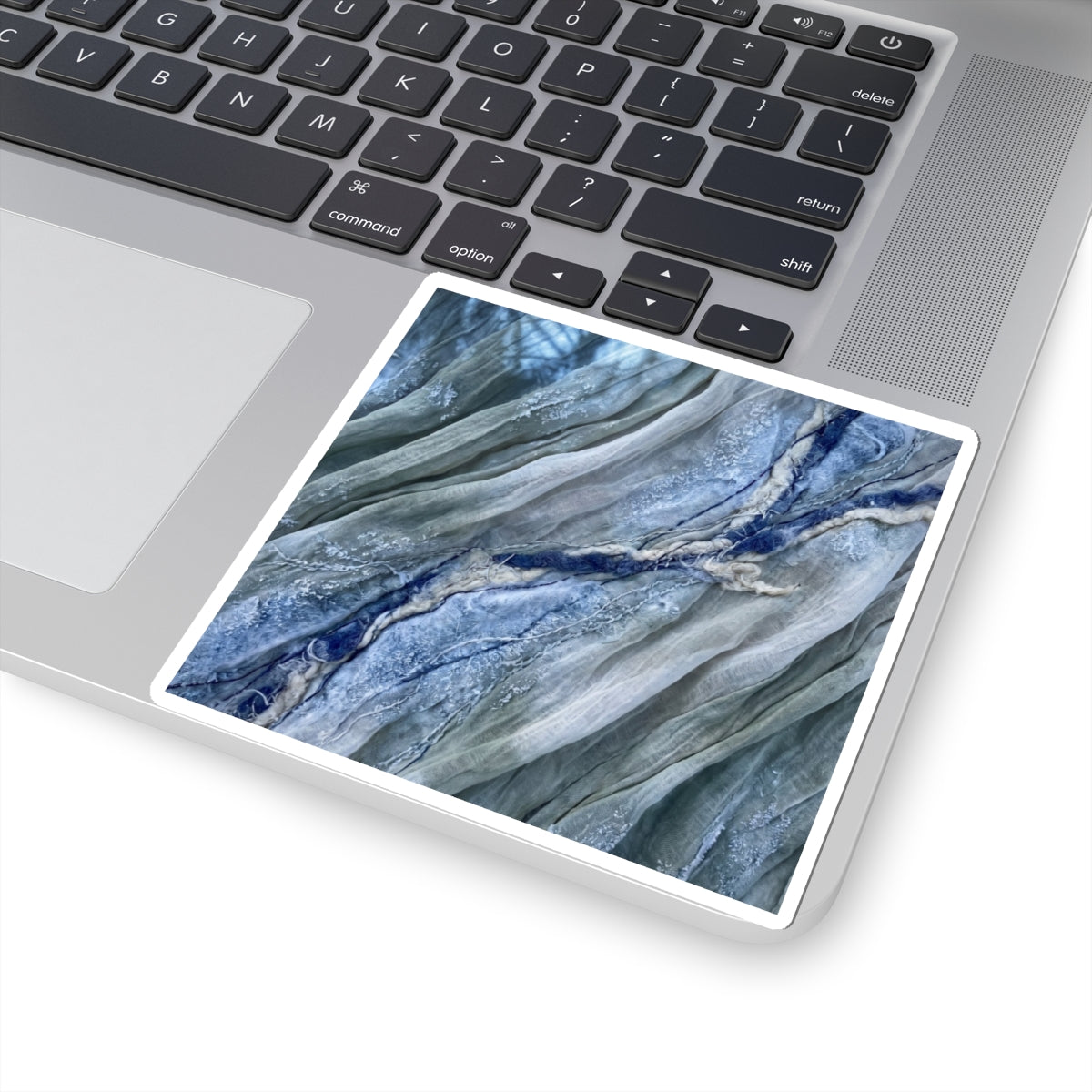 Mono No Aware Silk Drape Sticker - Japandi Texture Art Print