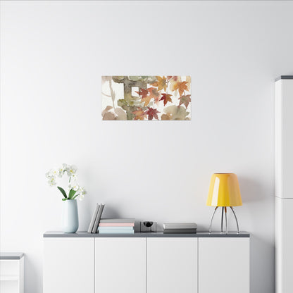 Stone Lantern Watercolor Canvas Art | Earthy Japandi Art