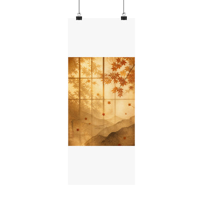 Shoji Screen Wall Art Print | Autumn Japandi Texture Art