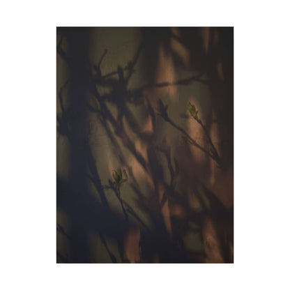 Candlelight Shadow Play Canvas Art - Dark Japandi Shibui