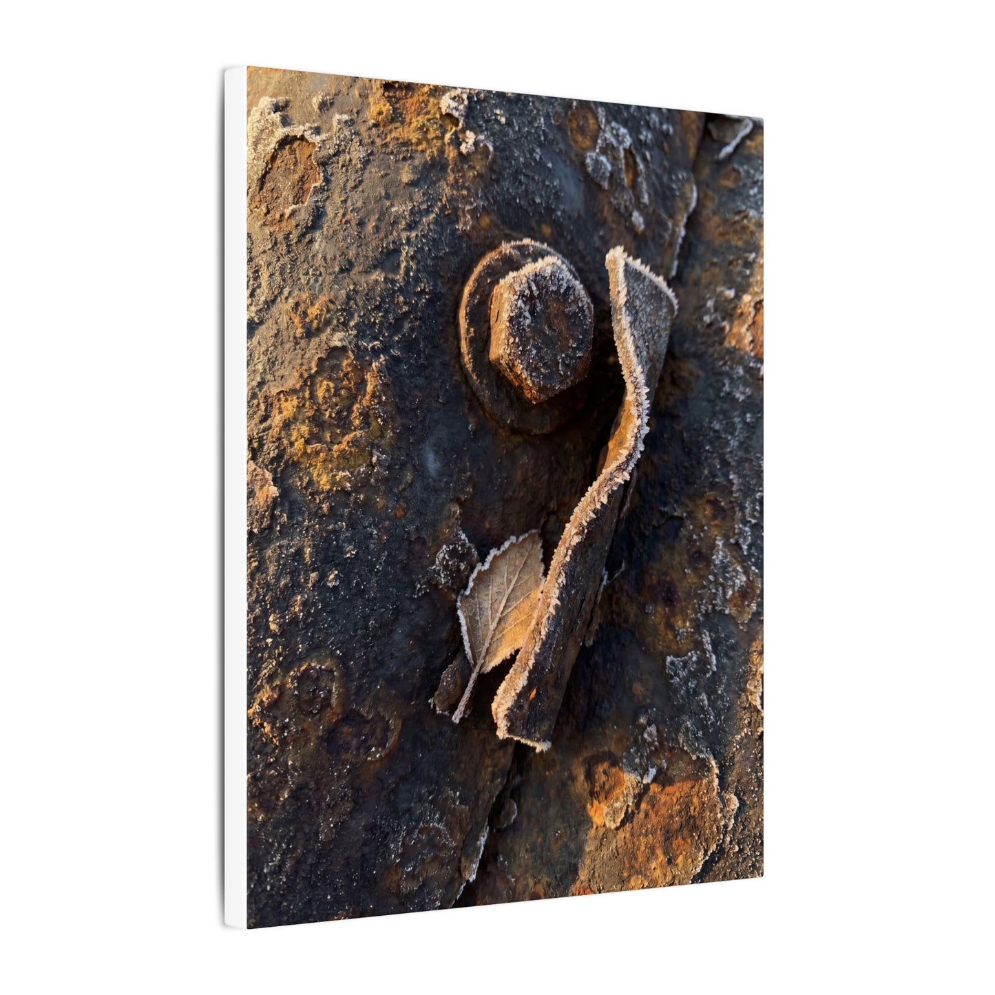Moody Rust Patina Canvas Art - Moody Minimal Dark Japandi