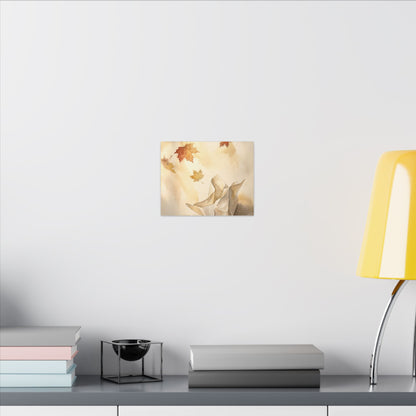 Japandi Paper Fold in Golden Hour | Watercolor Canvas Art